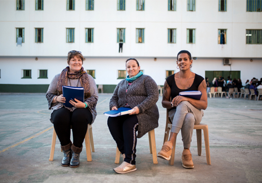 Tres redactores del projecte 'Impreses'.